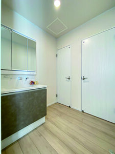 富士市厚原平屋モデルハウス22坪洗面スペース｜来場予約受付中｜IDK株式会社