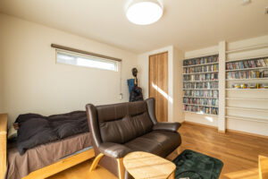 寝室も一年中ちょうど良い温度