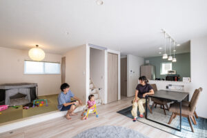 家族みんなが集まる、心地よい空間。広々としたLDK