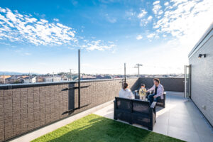 24帖の屋上庭園