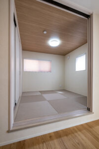 将来的に1階だけで生活を完結させることを想定した和室